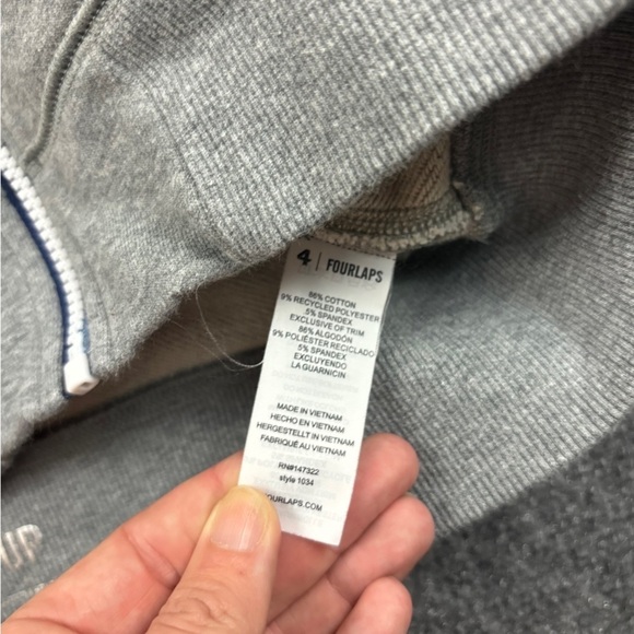 FOURLAPS X PELOTON Men’s Rush Hoodie Grey Zip Up Sweatshirt size: Medium - Picture 10 of 11